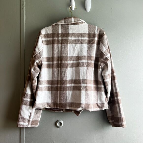 Ashley Outerwear Neutral Blazer Jacket Double Breasted Soft Teddy - Large - Picture 5 of 6